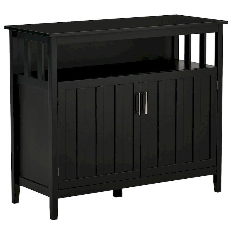 HOMCOM Sideboard Buffet Server Table with 2 Doors, Kitchen Storage Cabinet with Adjustable Shelves for Kitchen and Dining Room