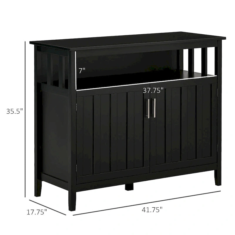 HOMCOM Sideboard Buffet Server Table with 2 Doors, Kitchen Storage Cabinet with Adjustable Shelves for Kitchen and Dining Room