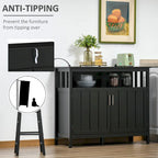 HOMCOM Sideboard Buffet Server Table with 2 Doors, Kitchen Storage Cabinet with Adjustable Shelves for Kitchen and Dining Room