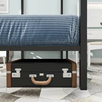 Twin/King Metal Canopy Platform Bed Frame