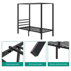 Twin/King Metal Canopy Platform Bed Frame