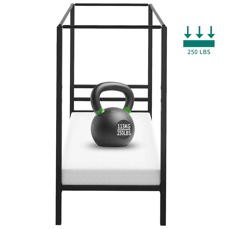 Twin/King Metal Canopy Platform Bed Frame