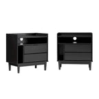 Middlebrook Modern Gallery-Top Solid Wood Nightstand (Set of 2)