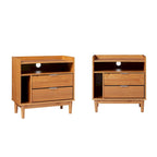 Middlebrook Modern Gallery-Top Solid Wood Nightstand (Set of 2)