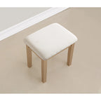 Roundhill Furniture Moniys Wood Moniya Makeup Vanity Table and Stool Set