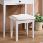 Roundhill Furniture Moniys Wood Moniya Makeup Vanity Table and Stool Set