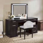 Furniture of America Zehr Contemporary Solid Wood 6-Drawer 3-Piece Makeup Vanity Set