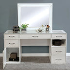 Furniture of America Zehr Contemporary Solid Wood 6-Drawer 3-Piece Makeup Vanity Set