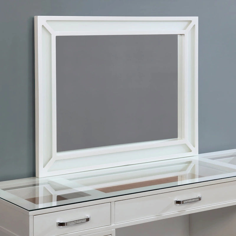 Furniture of America Zehr Contemporary Solid Wood 6-Drawer 3-Piece Makeup Vanity Set