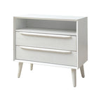 Kay Mid-century Modern 2 - Drawer Nightstand with Built-In Outlets and USB by HULALA HOME