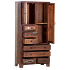 Maadze Solid Wood Freestanding Wardrobe Cabinet - N/A