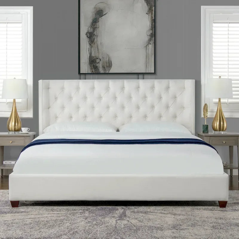 Manhattan Wingback Headboard King Platform Bed
