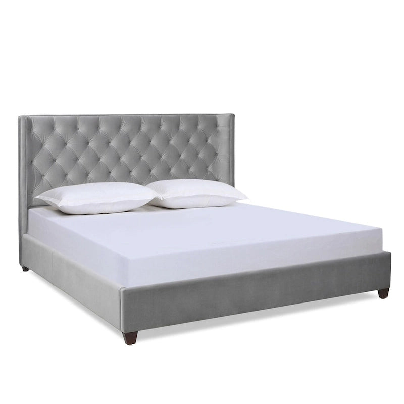 Manhattan Wingback Headboard King Platform Bed