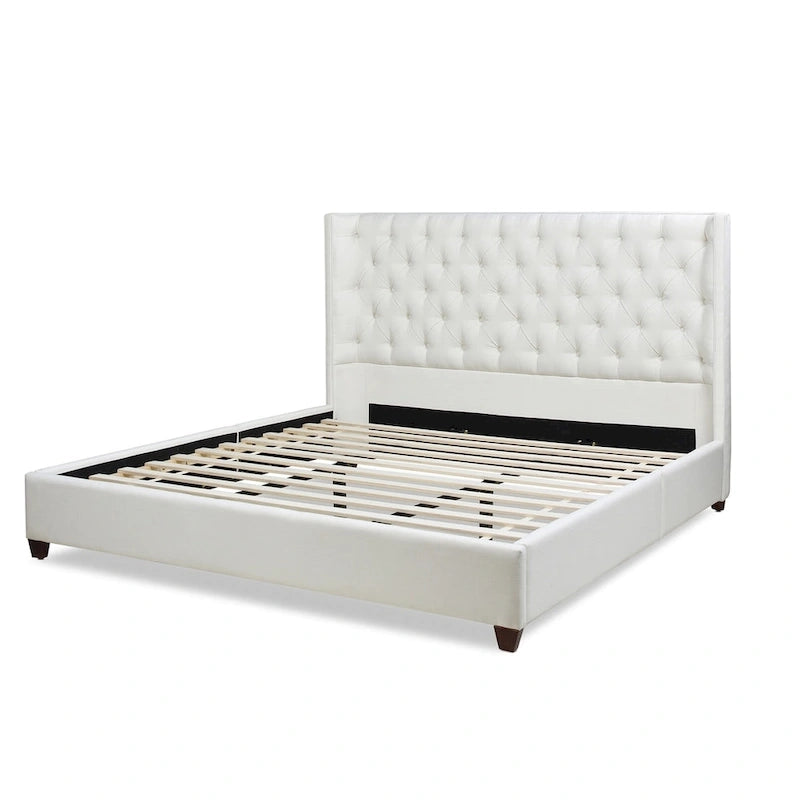 Manhattan Wingback Headboard King Platform Bed