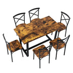 7 Pieces Dining Set 7-Piece Kitchen Table Set Perfect for Kitchen, Breakfast Nook, Living Room Occasions