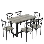 7 Pieces Dining Set 7-Piece Kitchen Table Set Perfect for Kitchen, Breakfast Nook, Living Room Occasions