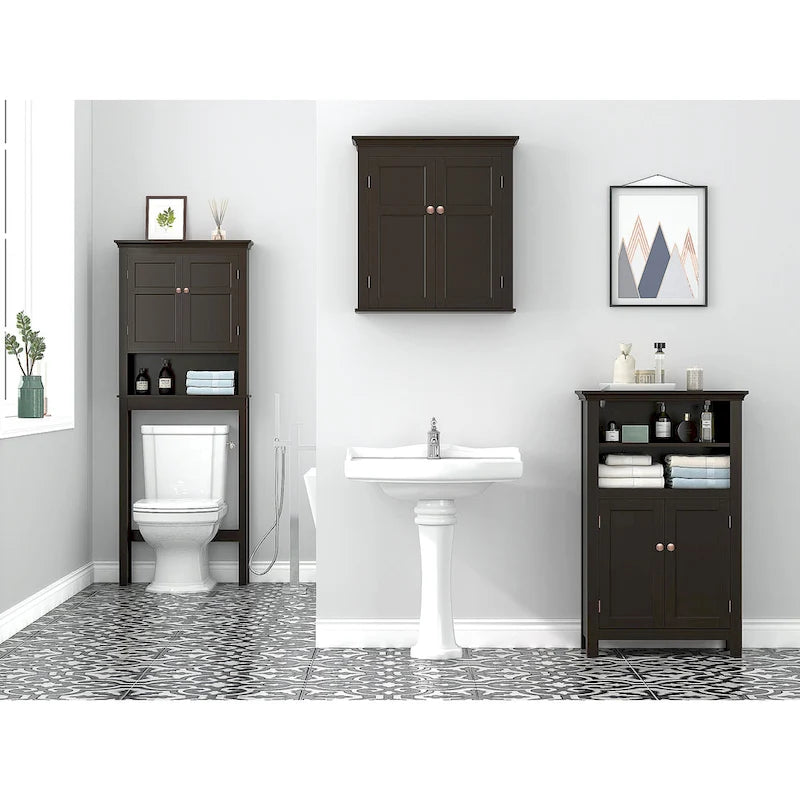 UTEX Bathroom Storage Over The Toilet, Bathroom Cabinet Organizer with Adjustable Shelves