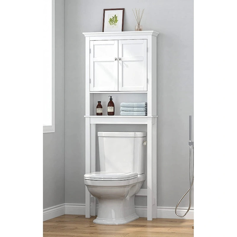 UTEX Bathroom Storage Over The Toilet, Bathroom Cabinet Organizer with Adjustable Shelves