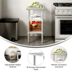 NSF Certified Commercial 18-Gauge Stainless Steel Work and Prep Table