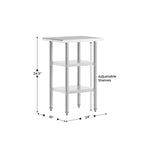 NSF Certified Commercial 18-Gauge Stainless Steel Work and Prep Table