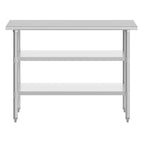 NSF Certified Commercial 18-Gauge Stainless Steel Work and Prep Table
