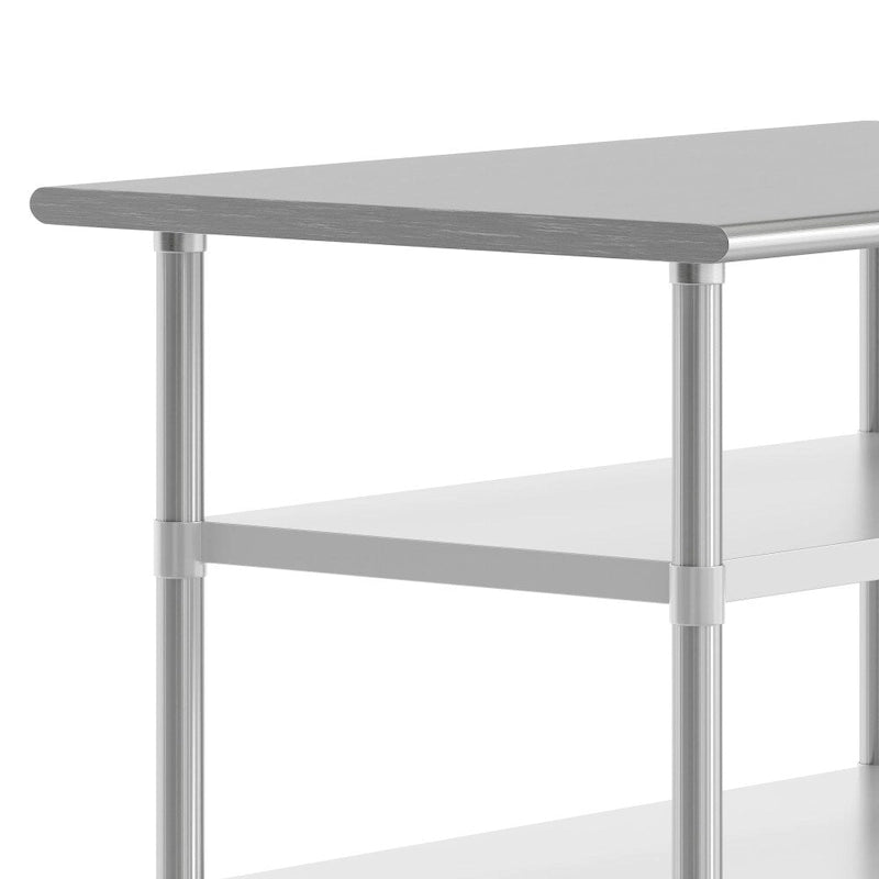 NSF Certified Commercial 18-Gauge Stainless Steel Work and Prep Table