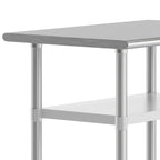 NSF Certified Commercial 18-Gauge Stainless Steel Work and Prep Table