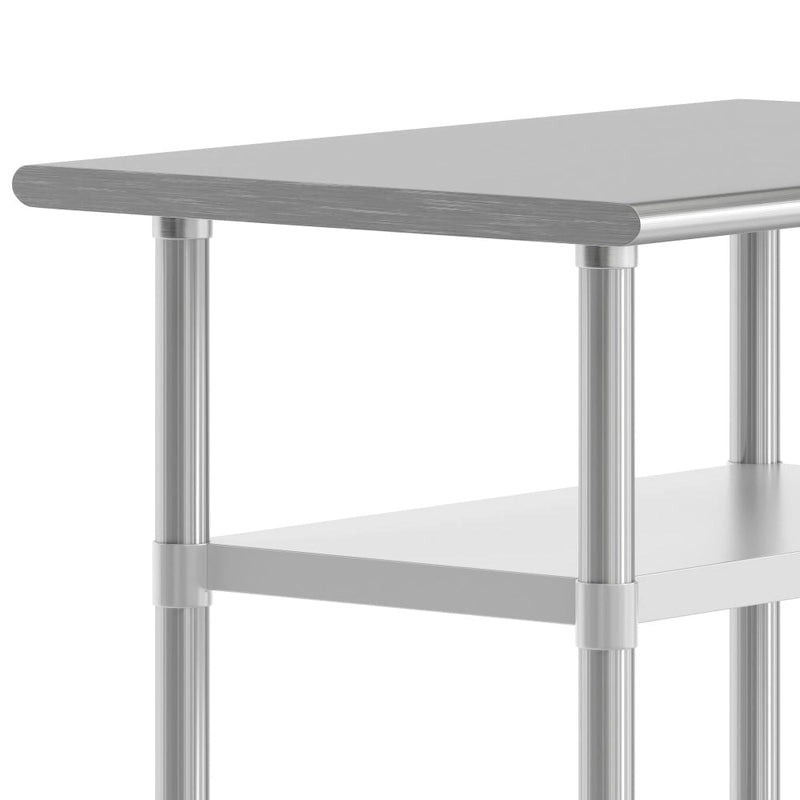 NSF Certified Commercial 18-Gauge Stainless Steel Work and Prep Table