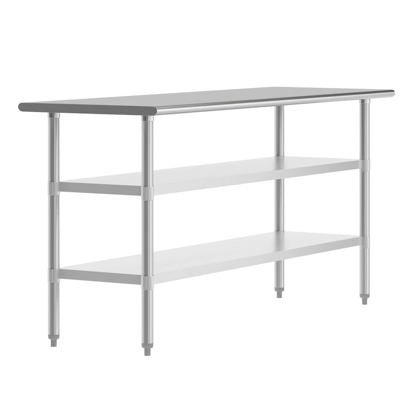 NSF Certified Commercial 18-Gauge Stainless Steel Work and Prep Table