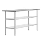 NSF Certified Commercial 18-Gauge Stainless Steel Work and Prep Table