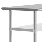 NSF Certified Commercial 18-Gauge Stainless Steel Work and Prep Table