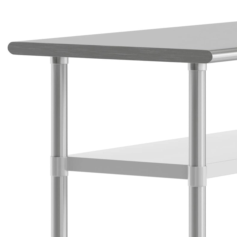 NSF Certified Commercial 18-Gauge Stainless Steel Work and Prep Table
