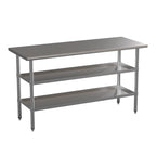 NSF Certified Commercial 18-Gauge Stainless Steel Work and Prep Table