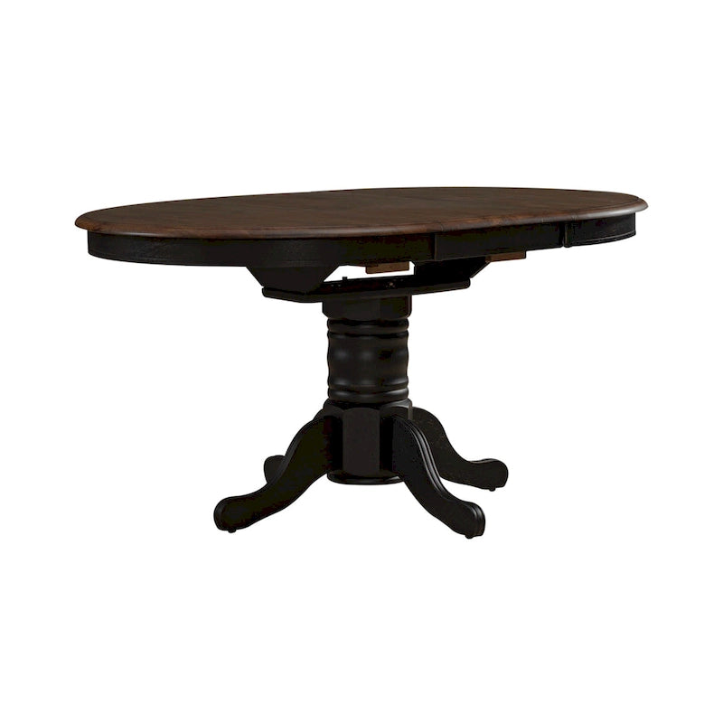 Carolina Crossing Antique Honey Black Pedestal Table Set