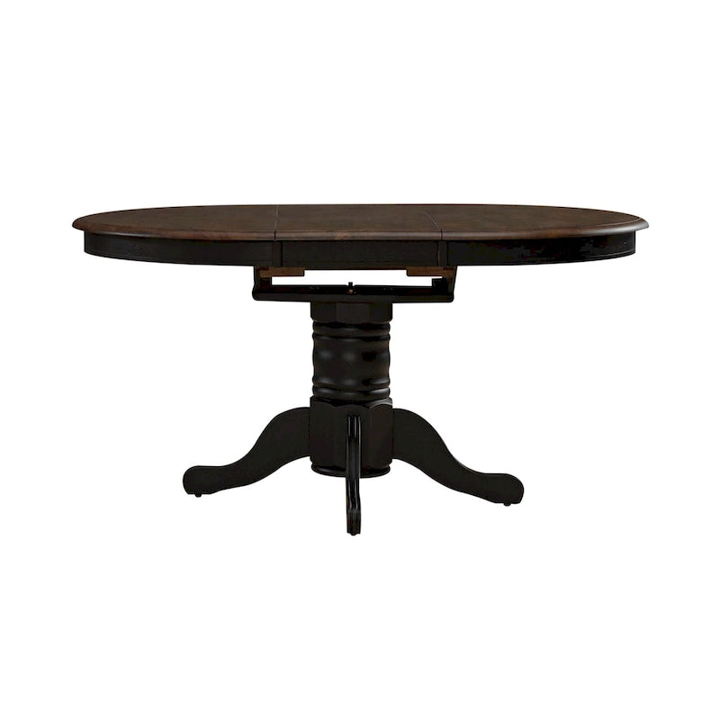 Carolina Crossing Antique Honey Black Pedestal Table Set