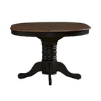 Carolina Crossing Antique Honey Black Pedestal Table Set