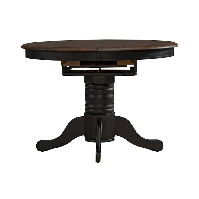 Carolina Crossing Antique Honey Black Pedestal Table Set