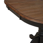 Carolina Crossing Antique Honey Black Pedestal Table Set