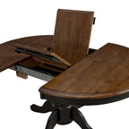 Carolina Crossing Antique Honey Black Pedestal Table Set