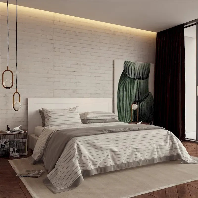 Midtown Concept Headboard Platform Bed Room Furniture MDF Wood Wall Mount Panel Headboard for King and Queen Bed