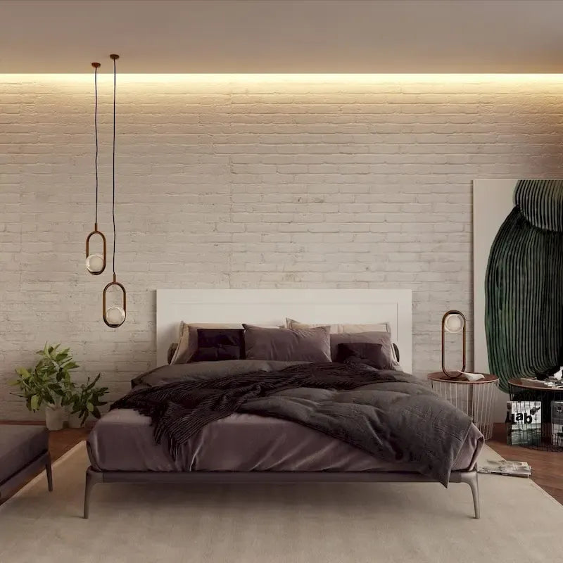 Midtown Concept Headboard Platform Bed Room Furniture MDF Wood Wall Mount Panel Headboard for King and Queen Bed