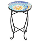 Cement Round Mosaic Bistro Table Coffee Table