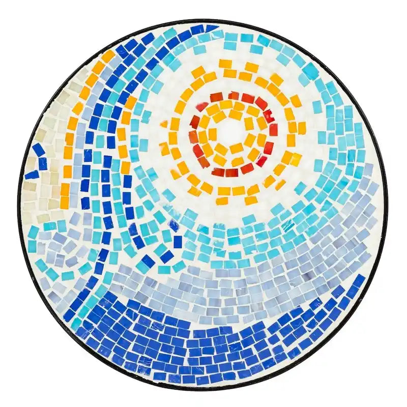 Cement Round Mosaic Bistro Table Coffee Table