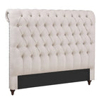 Clemence Tufted Upholstered Bed with Nailhead Trim