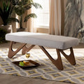 Carson Carrington Ullaberg Mid-century Modern Upholstered Boomerang Bench
