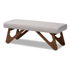Carson Carrington Ullaberg Mid-century Modern Upholstered Boomerang Bench