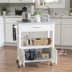 Barbara Rolling Mobile Kitchen Cart with Granite Top