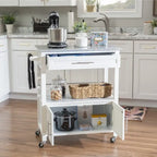 Barbara Rolling Mobile Kitchen Cart with Granite Top