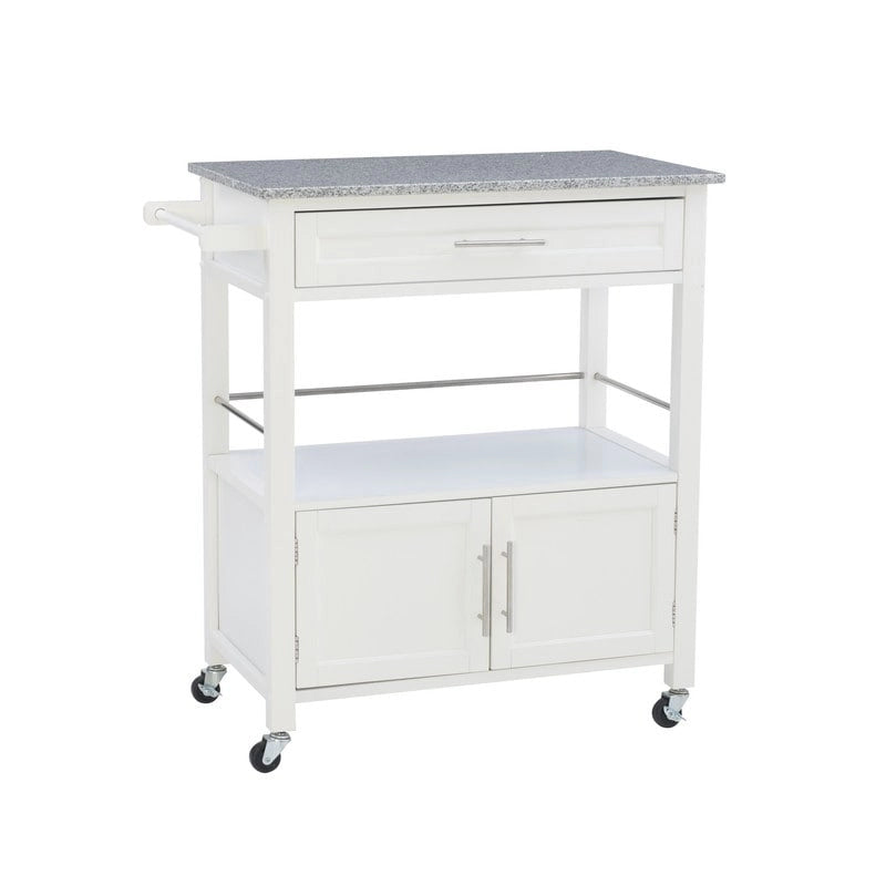 Barbara Rolling Mobile Kitchen Cart with Granite Top