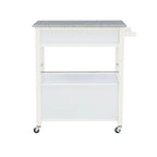 Barbara Rolling Mobile Kitchen Cart with Granite Top